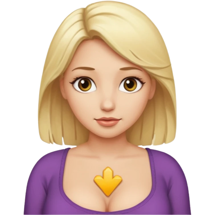 Naked woman with big blonde tits emoji