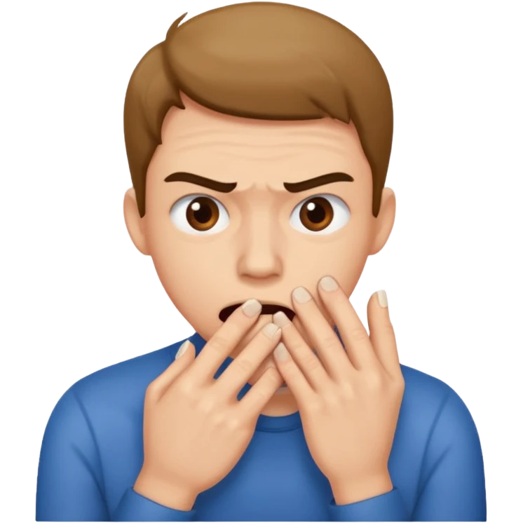 Bite nails. Nervous. emoji