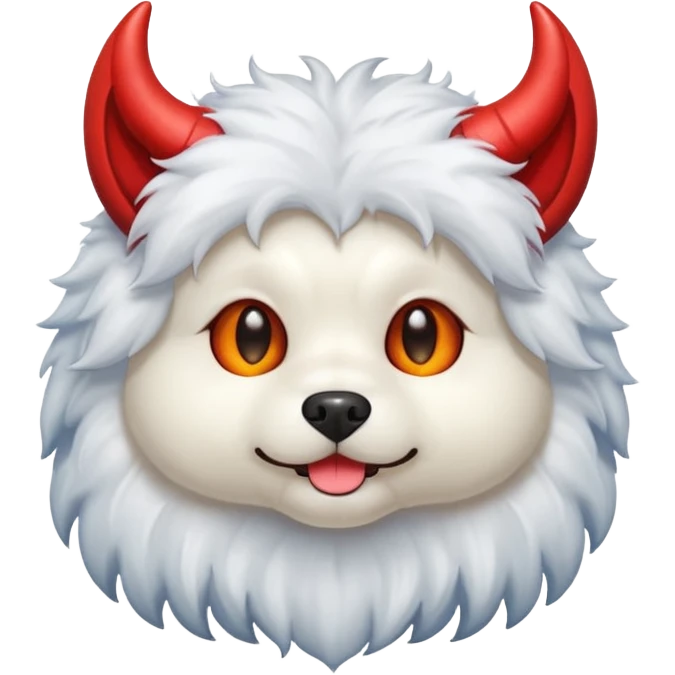 devil cute fluffy complete dog emoji