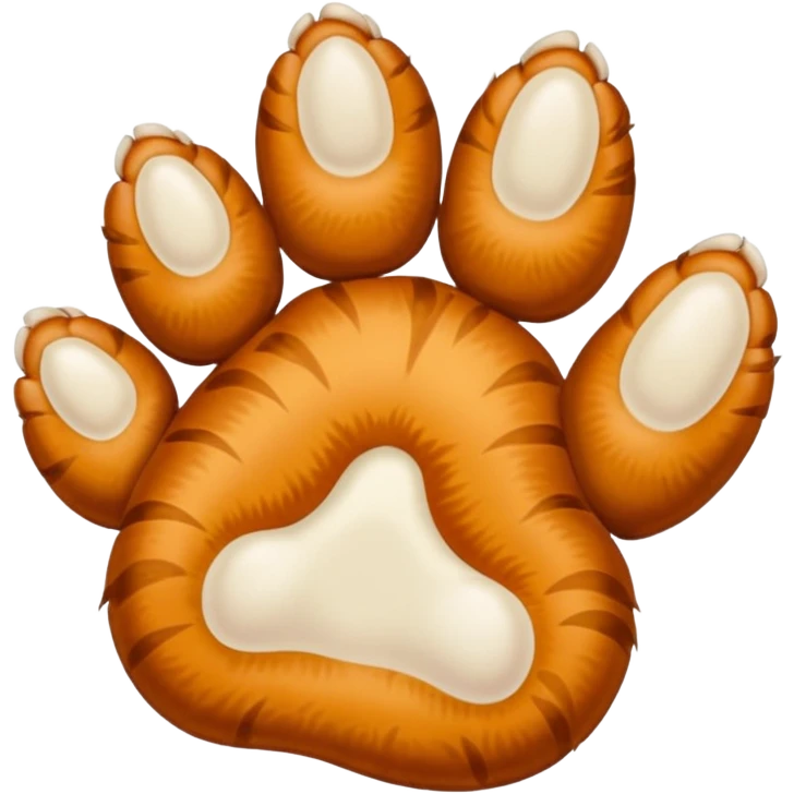 Furry Cat paw with six toes emoji