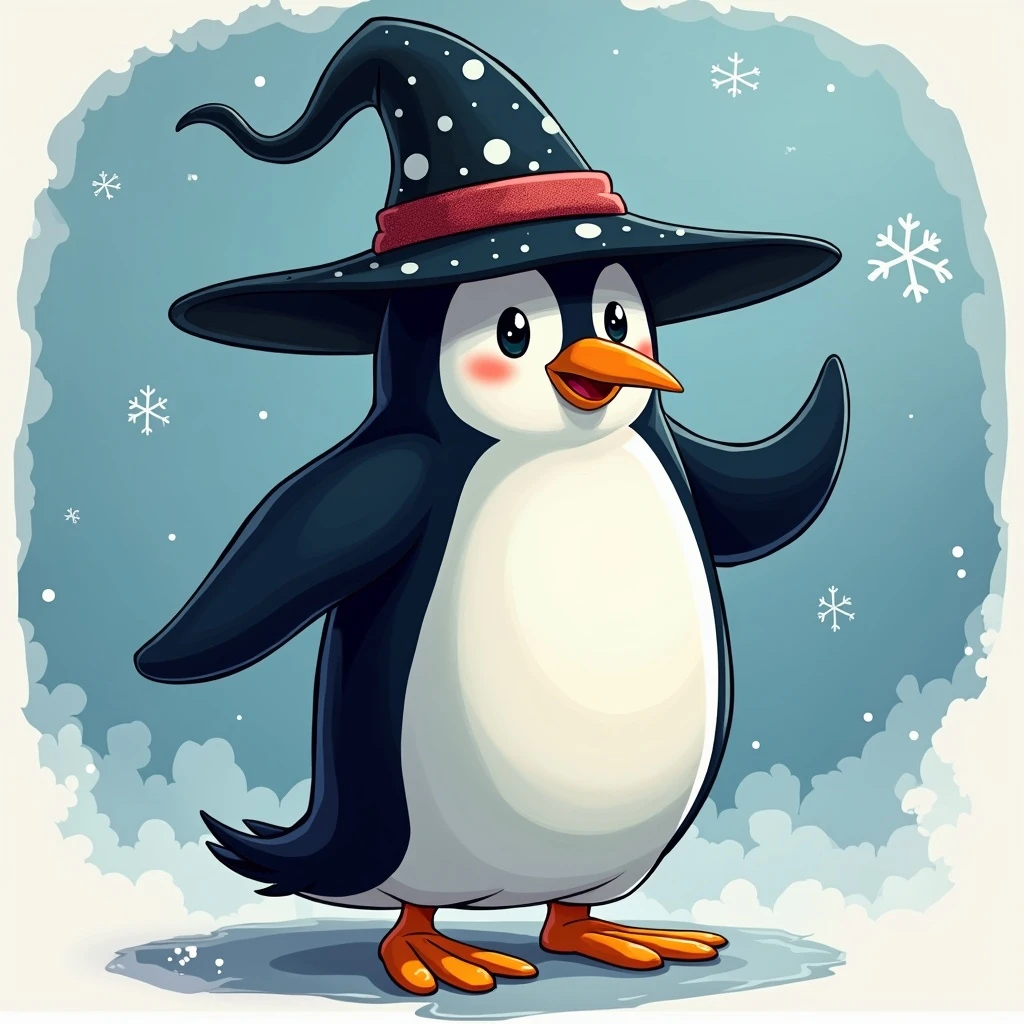 Penguin Wizard emoji