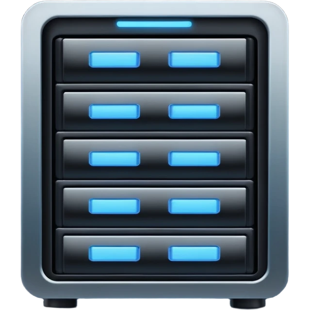 dark data server simple and mordern rack 2.5d icon  emoji