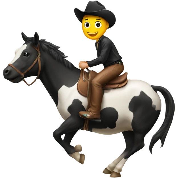 Horse riding a cow emoji