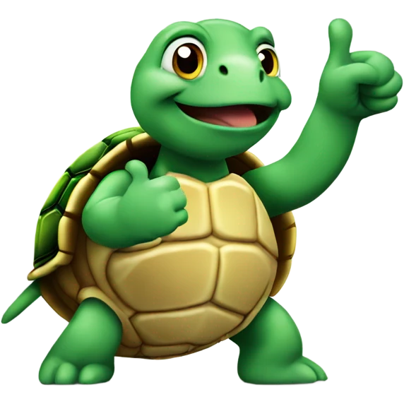 Turtle with a thumbs up  emoji