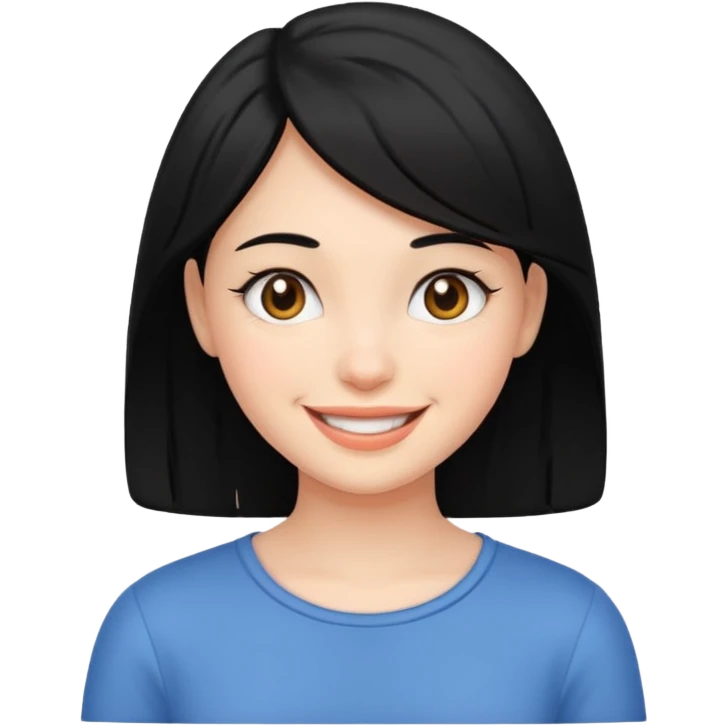 Black haired girl  emoji