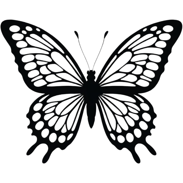 butterfly silhouette emoji
