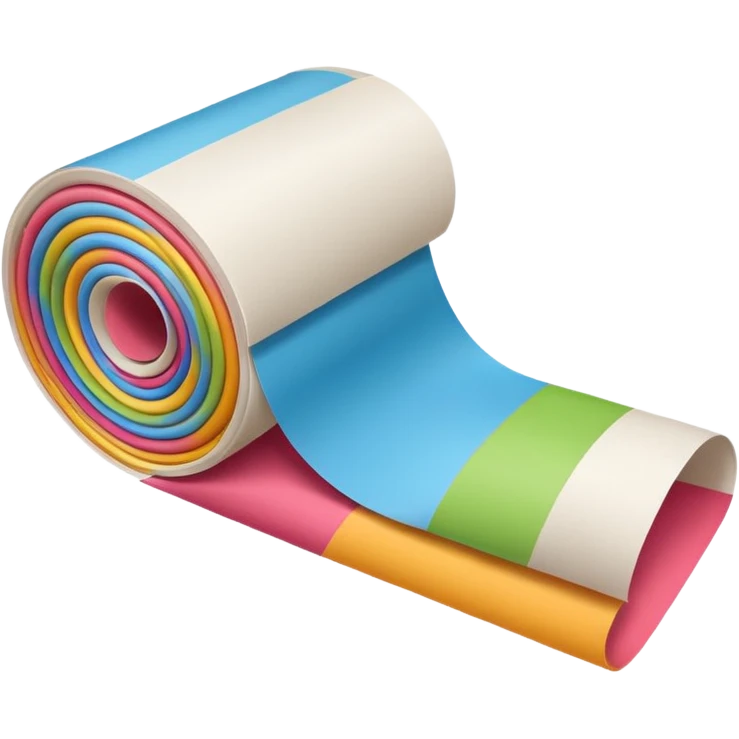 a poster, rolled up vertically emoji