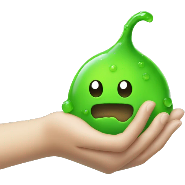slime in hand emoji