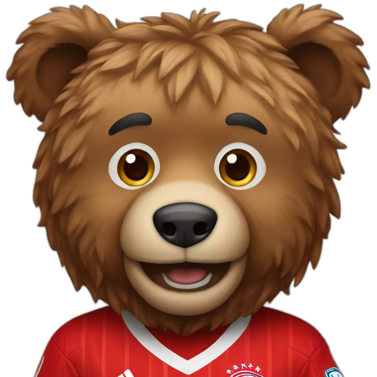 Bear wearing Bayern Munich jersey emoji
