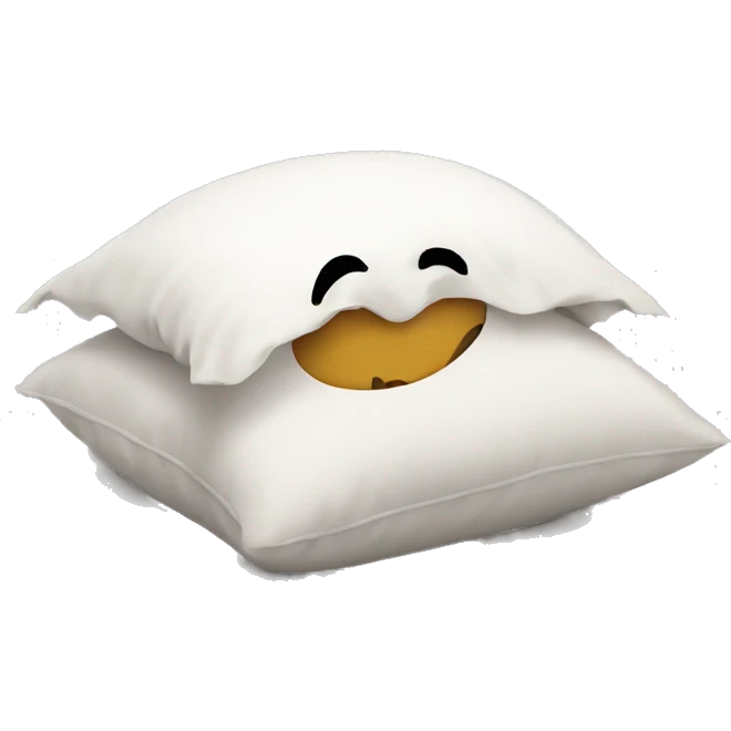 cartoon head buried in pillow emoji