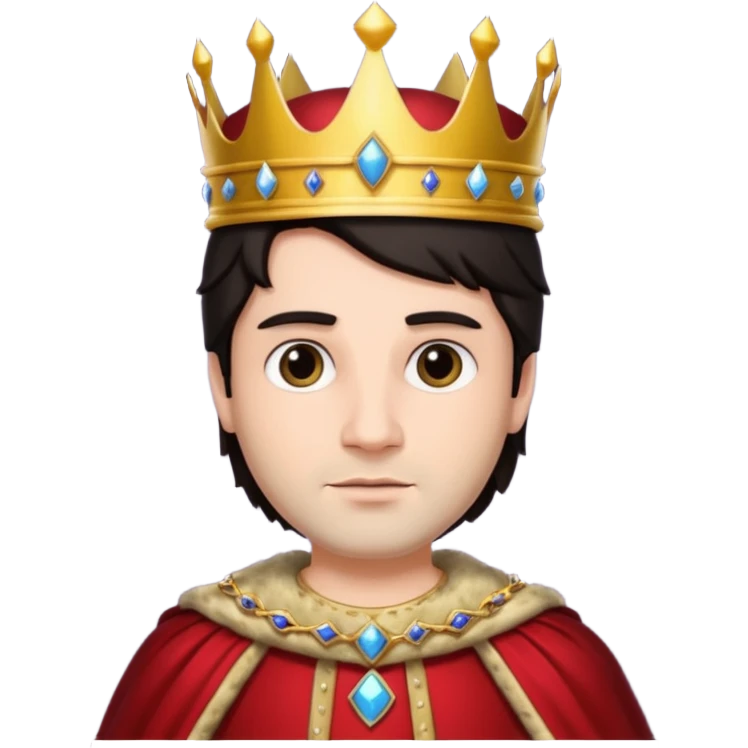 King: dark hair  emoji