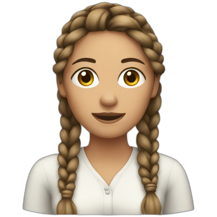 Braids woman call emoji