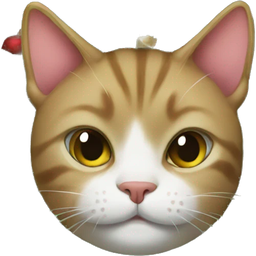 Cat under Christmas tree emoji