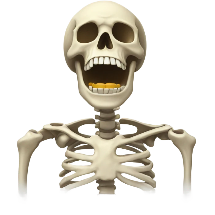 Skeleton with open jaw emoji