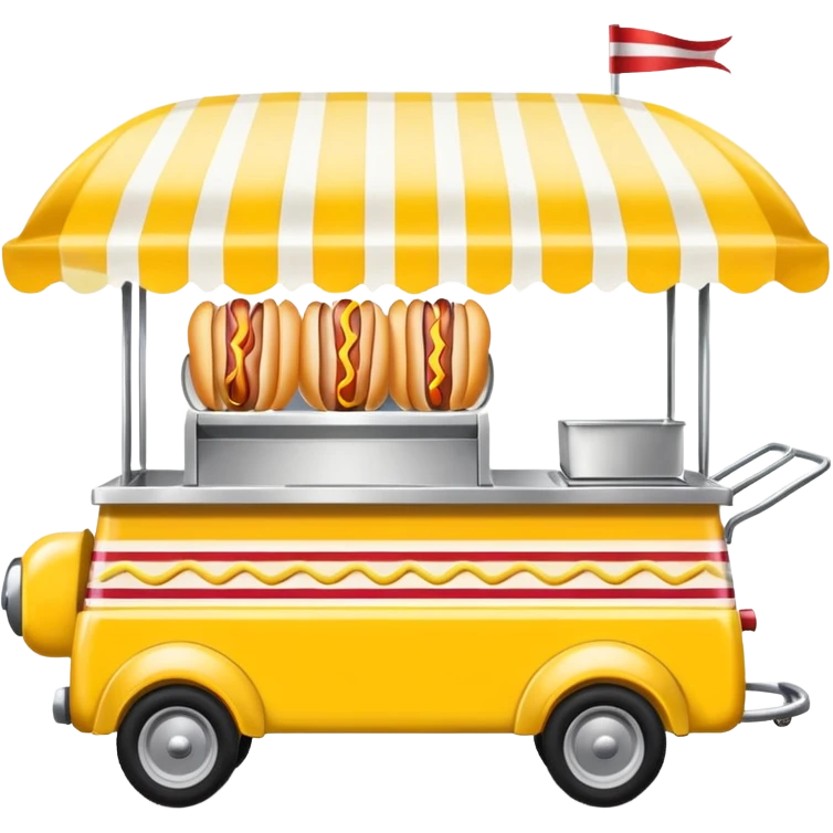 yellow food cart. emoji