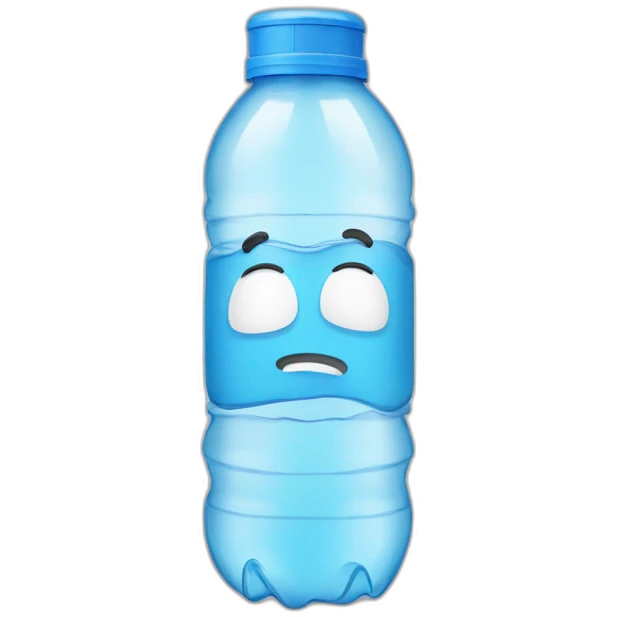 A cartoon water bottle and the reminder stay hydrated  emoji