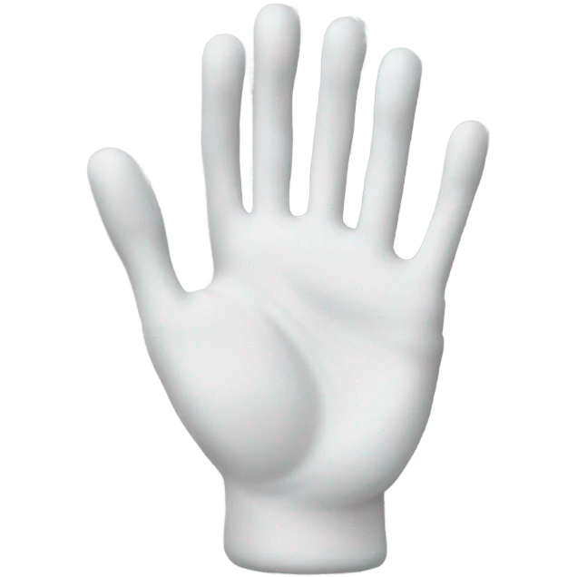 whit paint on hands emoji