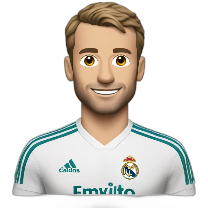 Macron avec le maillot Real madrid emoji