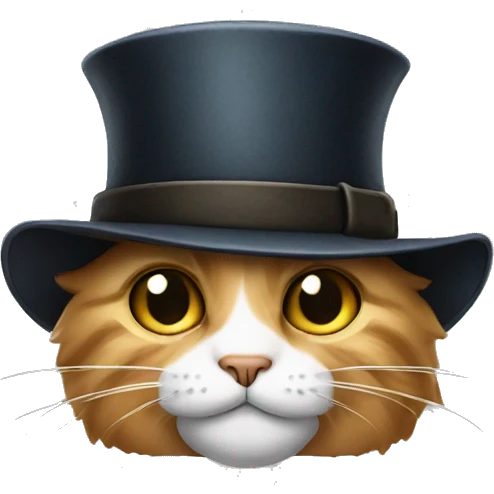 Cat wearing Sherlock Holmes hat emoji