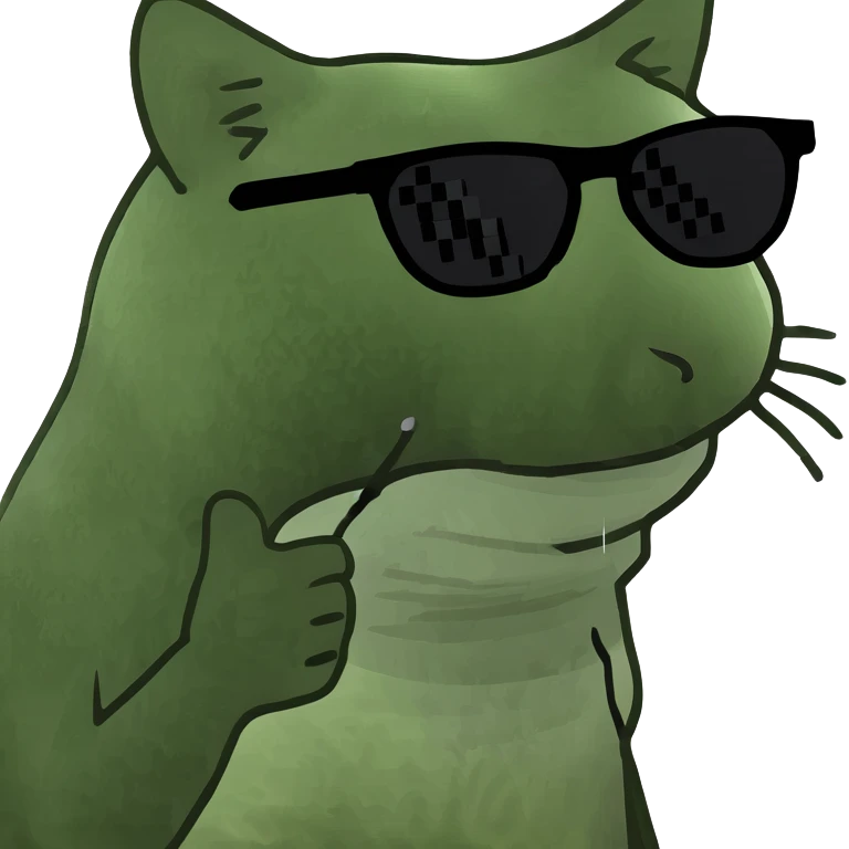 Cat with sunglasses emoji