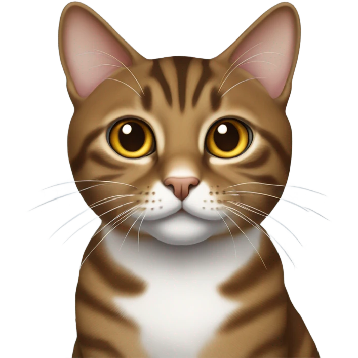 Brown tabby cat with white arm emoji