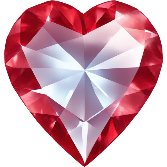 diamond red heart emoji