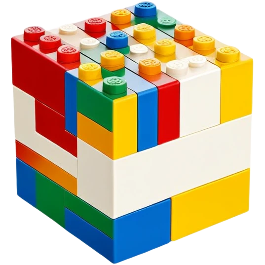 super simple cartoonish lego block emoji