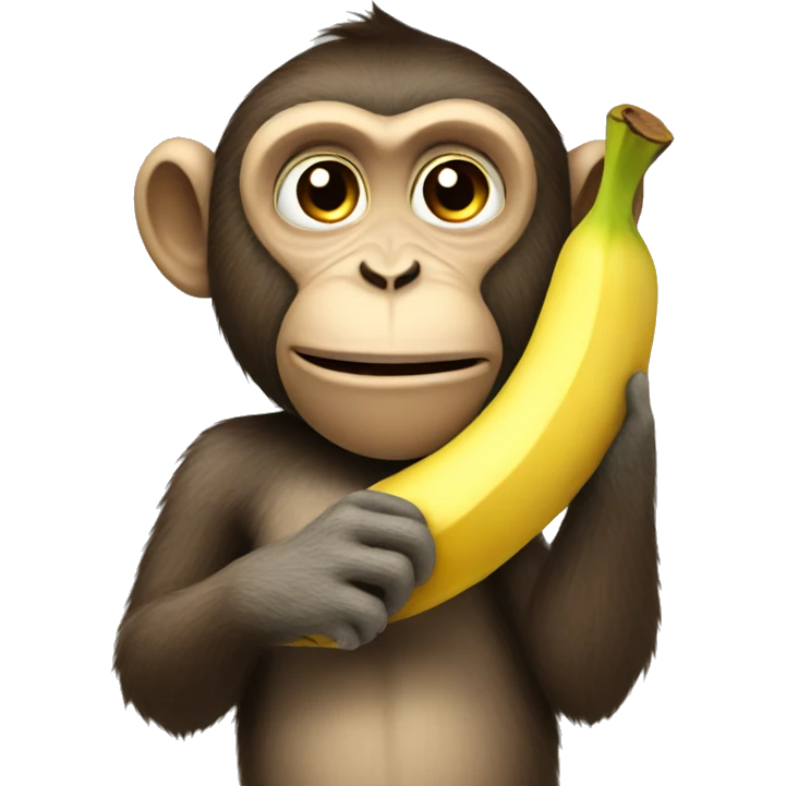 Monkey holding a banana emoji