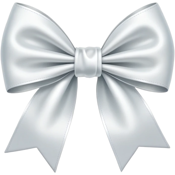 White bow on white bow emoji