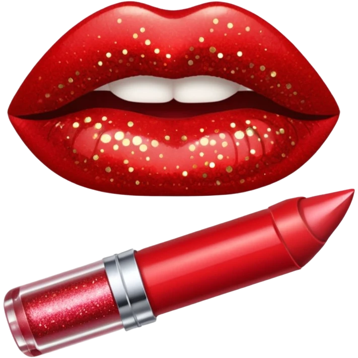 Lipstick glitter emoji