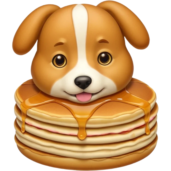 dog in the shape of pancake emoji