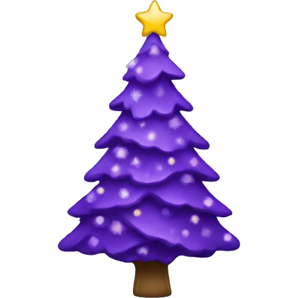 purple christmas tree emoji