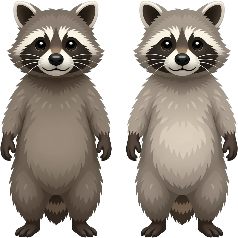 набор 4 разных енотов emoji