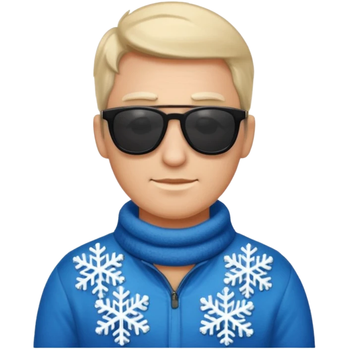man with sunglasses and winter shirt emoji
