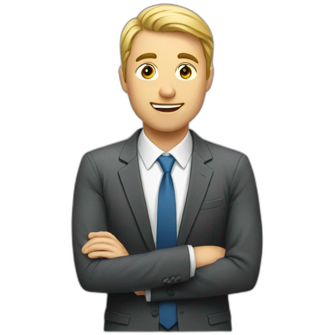 illustration of a man in office emoji
