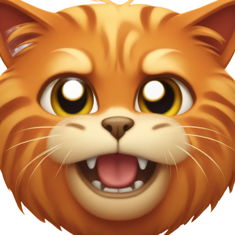 Orange angry cat emoji