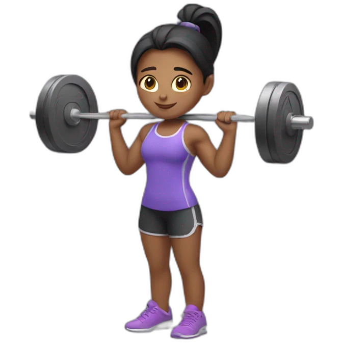 Girl with barbell emoji