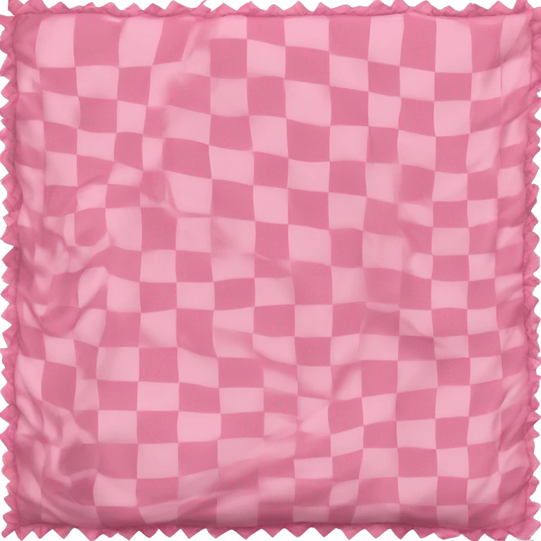 Pink checkered folded blanket emoji
