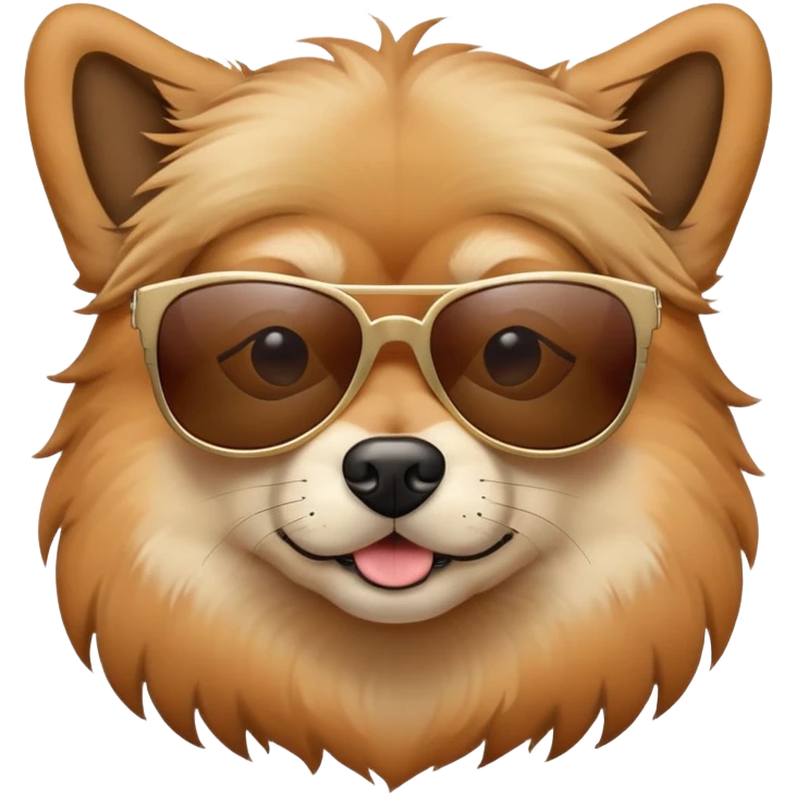 Dog wearing some shade emoji