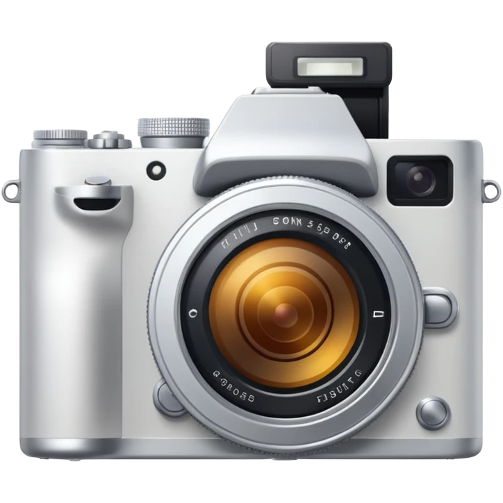 Mirrorless white camera
 emoji