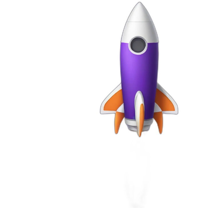 purple rocket emoji