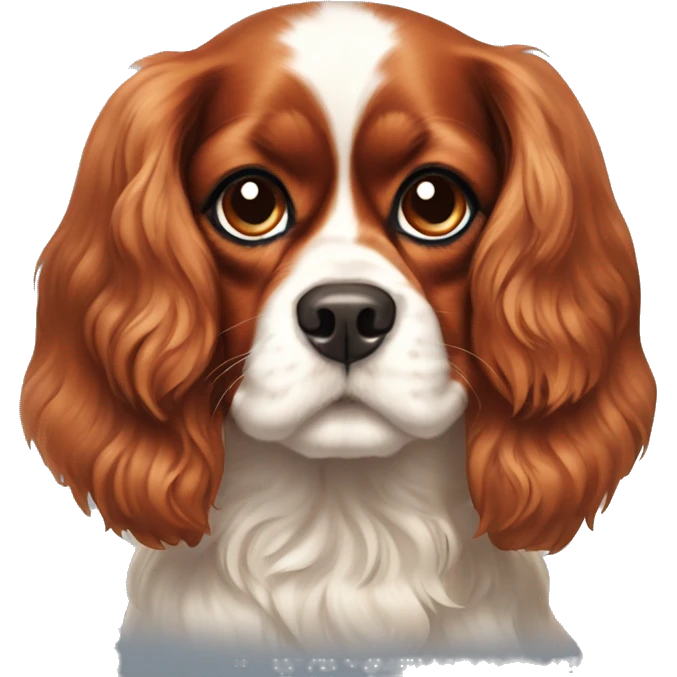 Ruby cavalier King Charles spaniel emoji