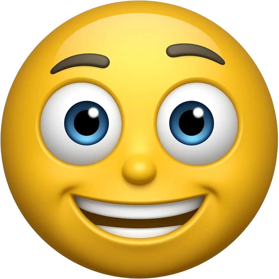 Yellow emoji mischievous emoji