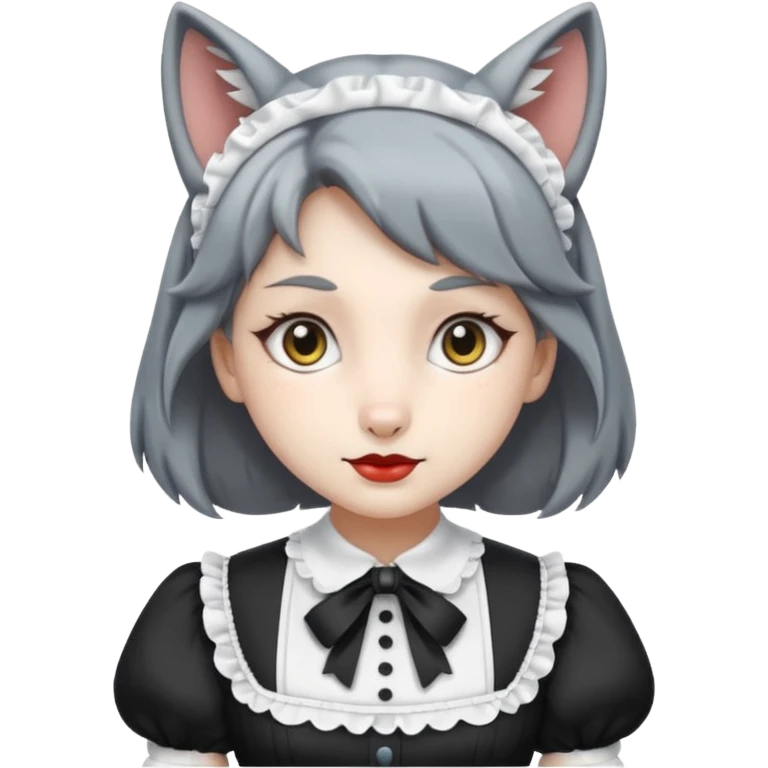 волк в костюме горничной emoji