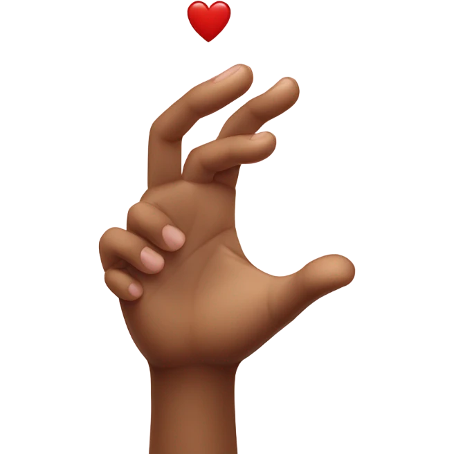 Heart win hand touch emoji