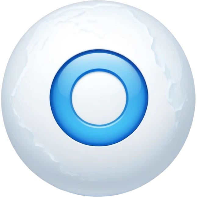 Snowball with blue outline , with the word book inside emoji
