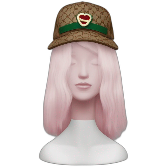 capital bra with gucci cap emoji