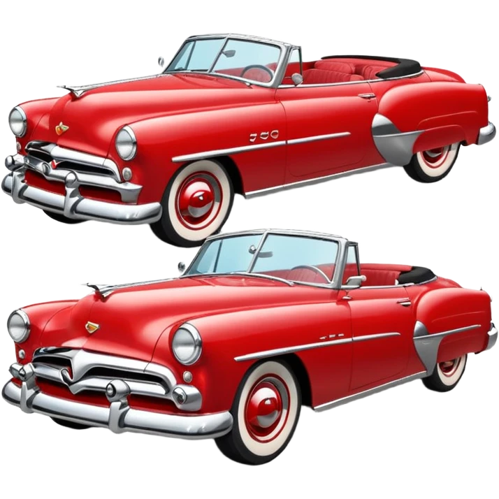 classic red convertible 1950s emoji