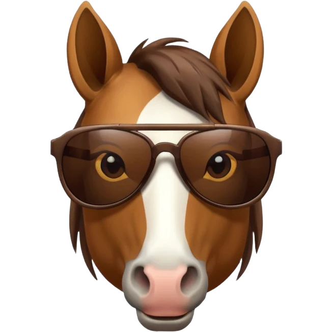 Horse face with sunglasses emoji