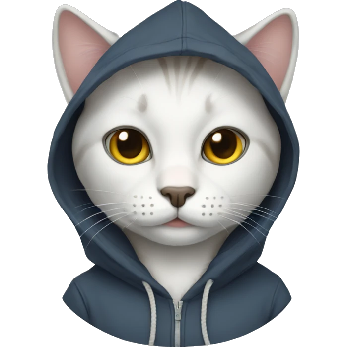Cat with hoodie  emoji
